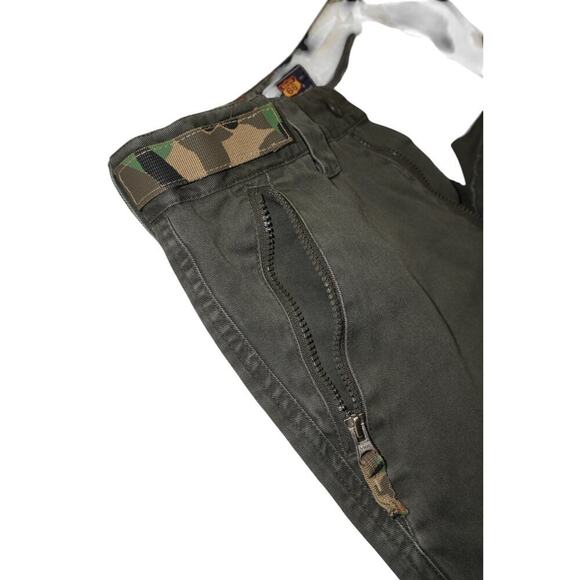 Vintage Route 66 Cargo Shorts Camo Waist Utility Y2K Style β Size 32 - Picture 3 of 10